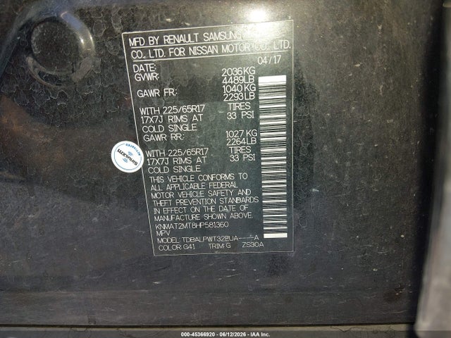 Nissan ROGUE S 2017 KNMAT2MT8HP581360 Image 9