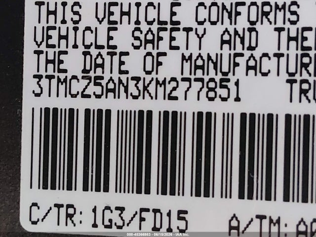 3TMCZ5AN3KM277851 Toyota Tacoma Trd Off Road