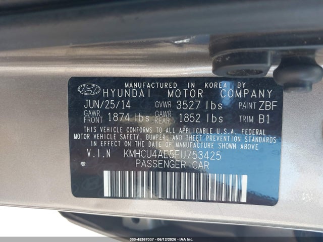Hyundai ACCENT GLS 2014 KMHCU4AE5EU753425 Image 9