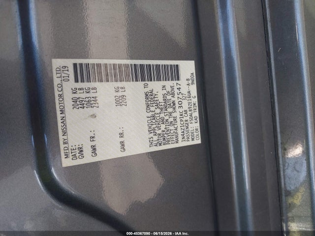 Nissan LEAF S 2019 1N4AZ1CP1KC307547 Image 9
