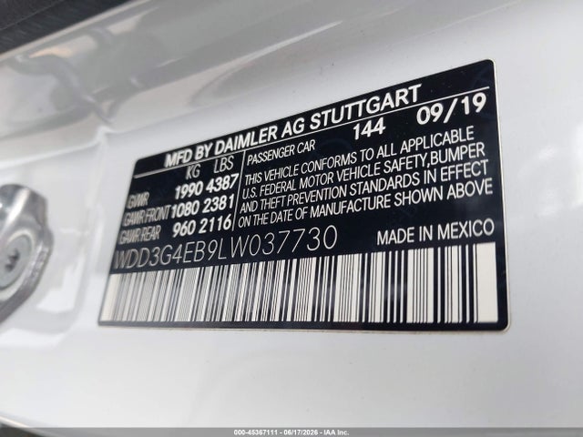 Mercedes-Benz A 220 2020 WDD3G4EB9LW037730 Image 9