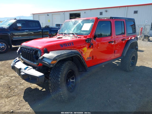 Aukcja sprzedaży 2024 Jeep Wrangler 4xe Willys 4xe, vin: 1C4RJXN68RW186052, numer aukcji: 45367136
