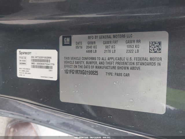1G1FG1R7XG0190825 Chevrolet CAMARO 2SS