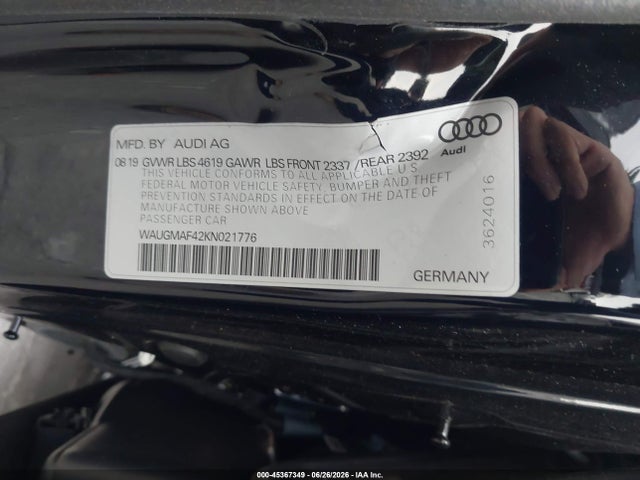 WAUGMAF42KN021776 Audi A4 40 Titanium Premium