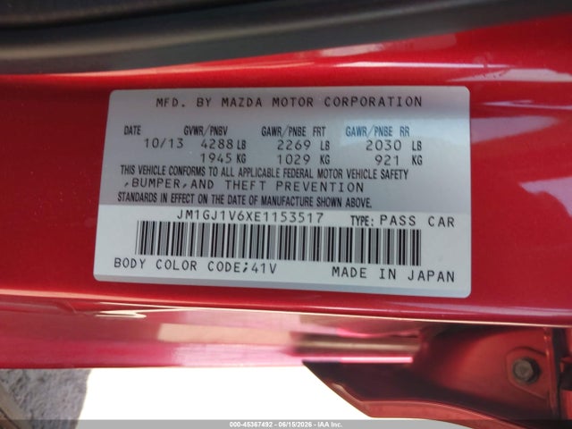 Mazda Mazda6 I Touring 2014 JM1GJ1V6XE1153517 Image 9