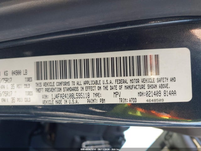 Продаж на аукціоні авто 2008 Jeep Wrangler X, vin: 1J4FA24108L595118, номер лоту: 45367514