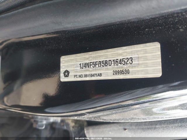 45367586 :رقم المزاد ، 1J4NF5FB5BD164523 vin ، 2011 Jeep Compass Limited مزاد بيع