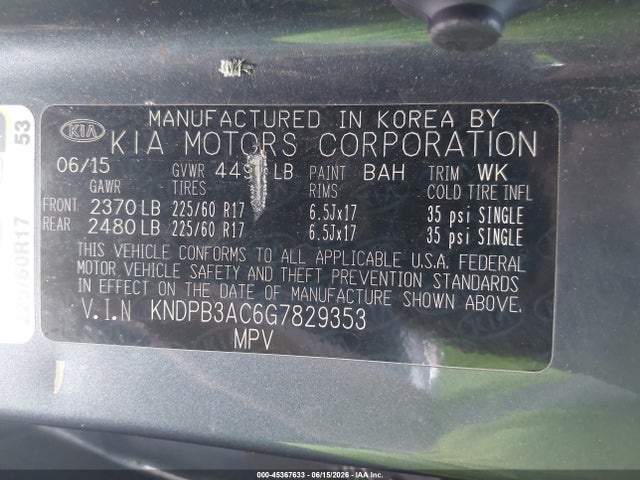 KIA Sportage Lx 2016 KNDPB3AC6G7829353 Image 9