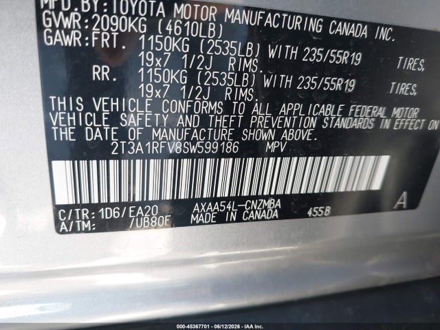 Toyota Rav4 Xle Premium 2025 2T3A1RFV8SW599186 Image 9