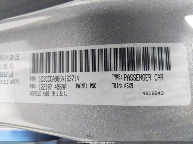 Chrysler 200 Limited 2016 1C3CCCAB8GN163714 Image 9