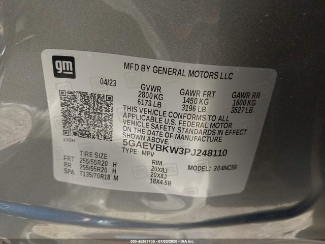 2023 Buick Enclave Premium Awd მანქანა იყიდება აუქციონზე, vin: 5GAEVBKW3PJ248110, აუქციონის ნომერი: 45367709