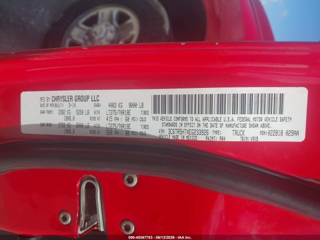 Aukcja sprzedaży 2014 Ram 2500 Tradesman, vin: 3C6TR5HTXEG233926, numer aukcji: 45367783