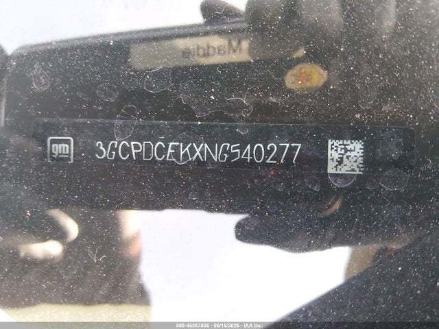 45367805 :رقم المزاد ، 3GCPDCEKXNG540277 vin ، 2022 Chevrolet Silverado 1500 Custom Trail Boss مزاد بيع