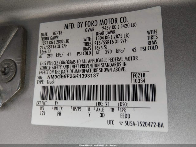 Ford Transit Connect Xlt 2019 NM0GE9F26K1393137 Image 9