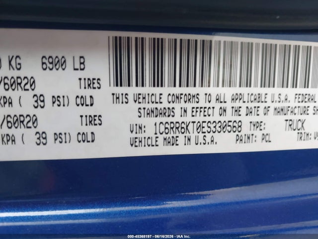 Продажа на аукционе авто 2014 Ram 1500 Express, vin: 1C6RR6KT0ES330568, номер лота: 45368197