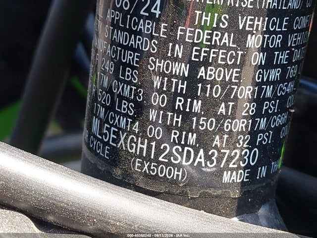 Kawasaki Ex500 H 2025 ML5EXGH12SDA37230 Image 10