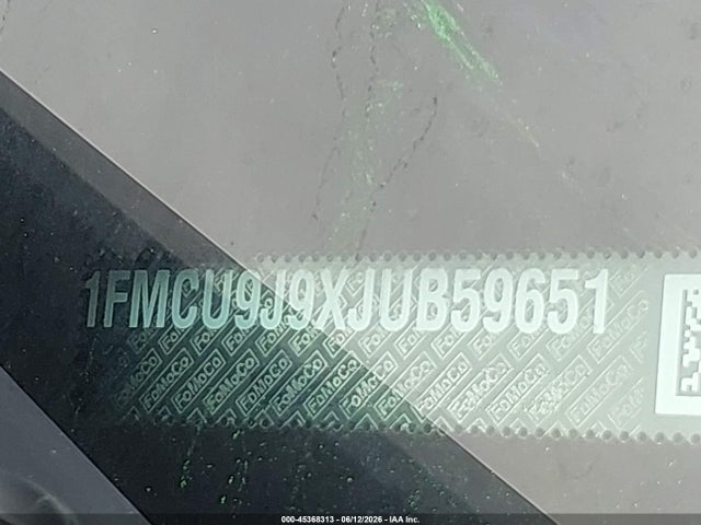Продажа на аукционе авто 2018 Ford Escape Titanium, vin: 1FMCU9J9XJUB59651, номер лота: 45368313