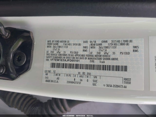 Ford F-150 Xl 2018 1FTEW1E5XJFD05101 Image 9