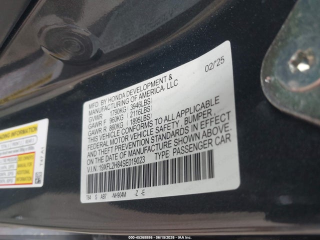 19XFL2H84SE019023 Honda Civic Sedan Sport