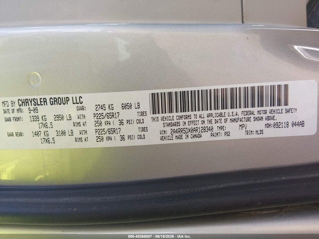 Продаж на аукціоні авто 2010 Chrysler Town & Country Touring, vin: 2A4RR5DX0AR128340, номер лоту: 45368897