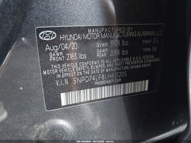 Hyundai ELANTRA SE 2020 5NPD74LF8LH613205 Image 9