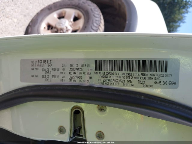 Продажа на аукционе авто 2017 Ram 2500 Tradesman  4x4 6'4 Box, vin: 3C6TR5CJ6HG737724, номер лота: 45369006