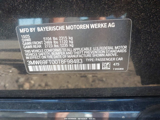 BMW M340i Xdrive Na 2026 3MW69FT00T8F98483 Image 9