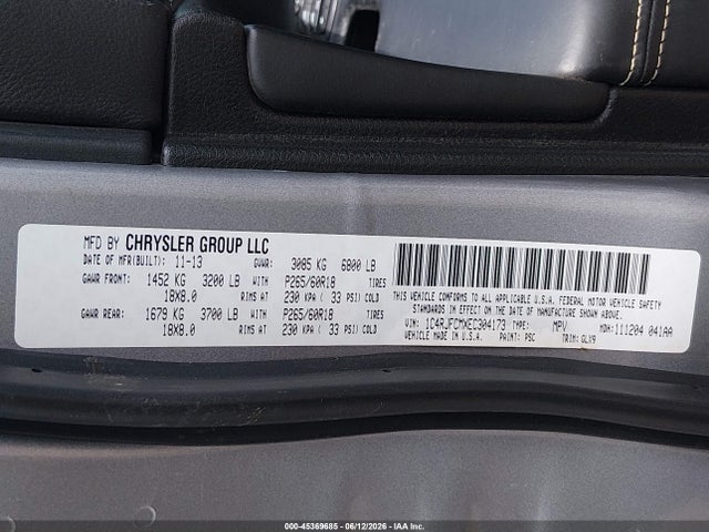 Продажа на аукционе авто 2014 Jeep Grand Cherokee Overland, vin: 1C4RJFCMXEC304173, номер лота: 45369685