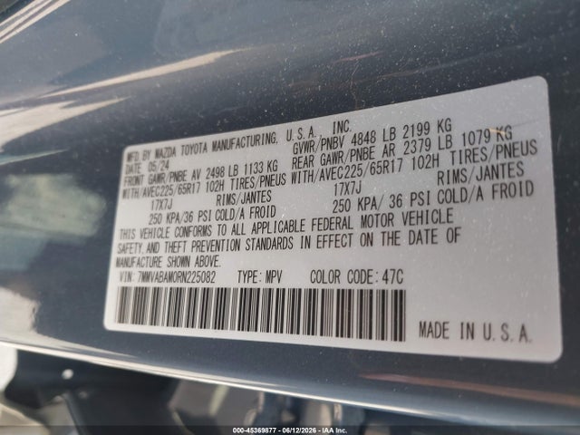 2024 Mazda Cx-50 2.5 S Select მანქანა იყიდება აუქციონზე, vin: 7MMVABAM0RN225082, აუქციონის ნომერი: 45369877
