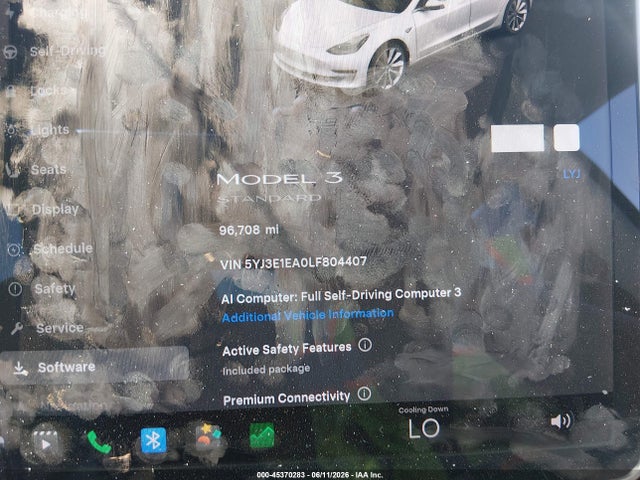 Aukcja sprzedaży 2020 Tesla Model 3, vin: 5YJ3E1EA0LF804407, numer aukcji: 45370283