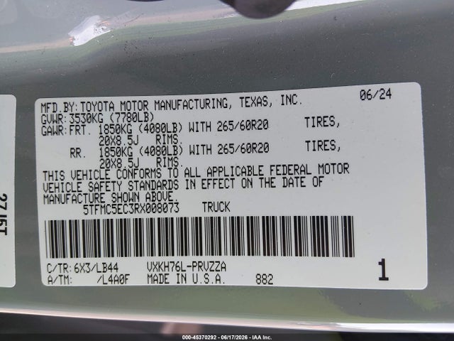 5TFMC5EC3RX008073 Toyota Tundra Hybrid 1794 Edition 4wd