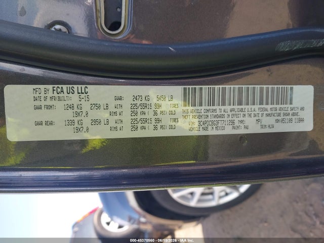 Dodge Journey Sxt 2015 3C4PDCBG3FT711296 Image 9