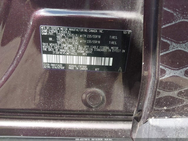2T3DFREV5JW714633 Toyota Rav4 Limited