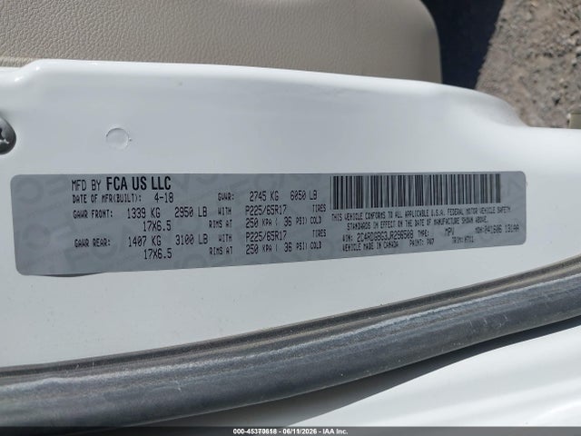 Dodge Grand Caravan Se 2018 2C4RDGBG3JR296508 Image 9