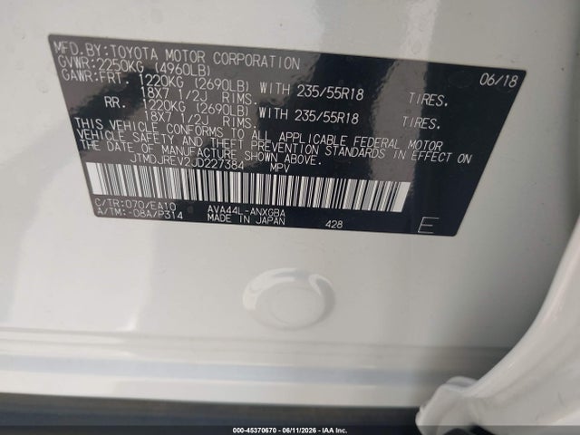 JTMDJREV2JD227384 Toyota Rav4 Hybrid Limited