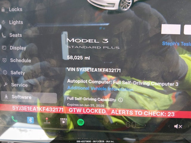 Aukcja sprzedaży 2019 Tesla Model 3 Long Range/mid Range/standard Range/standard Range Plus, vin: 5YJ3E1EA1KF432171, numer aukcji: 45370690