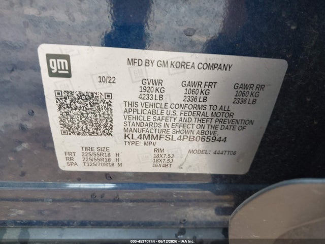 KL4MMFSL4PB065944 Buick Encore Gx Essence Fwd
