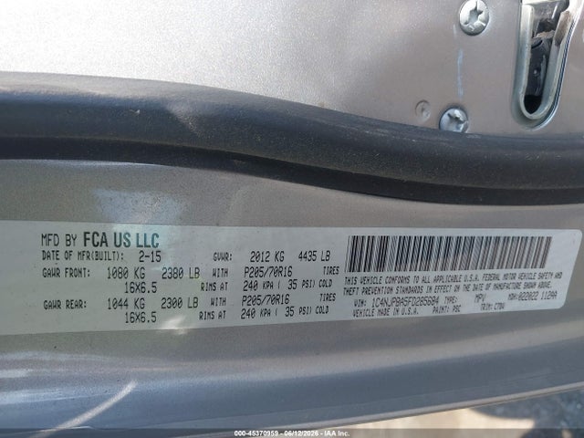 Aukcja sprzedaży 2015 Jeep Patriot Sport, vin: 1C4NJPBA5FD285684, numer aukcji: 45370959