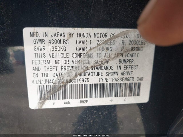 Продаж на аукціоні авто 2008 Acura Tsx, vin: JH4CL96888C019975, номер лоту: 45371015