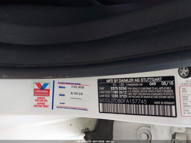 WDDLJ7DB0FA157745 Mercedes-Benz CLS 550
