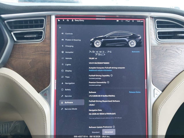Tesla Model S 60d/70d/75d/85d/90d 2016 5YJSA1E26GF168890 Image 7