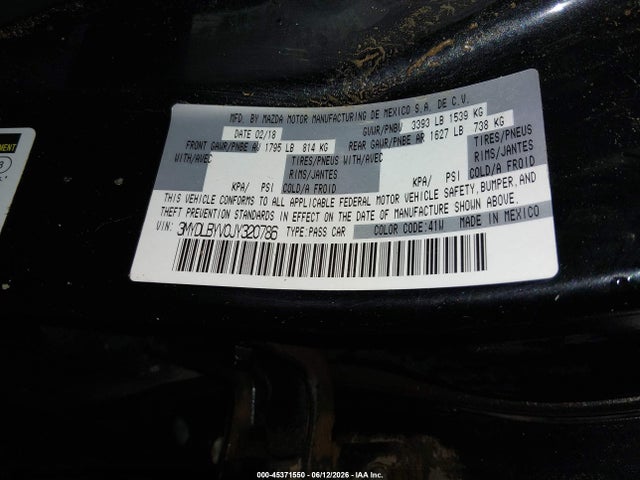 3MYDLBYV0JY320786 Toyota YARIS IA