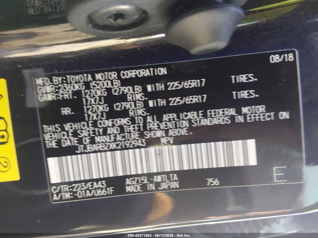 Lexus NX 300 2019 JTJBARBZXK2192943 Image 9