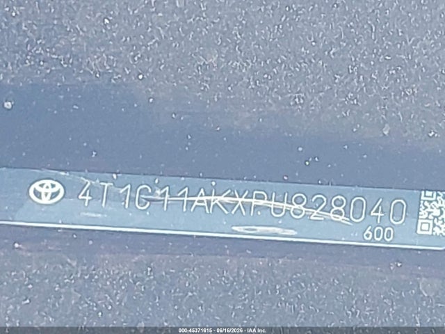 Aukcja sprzedaży 2023 Toyota Camry Le, vin: 4T1C11AKXPU828040, numer aukcji: 45371615
