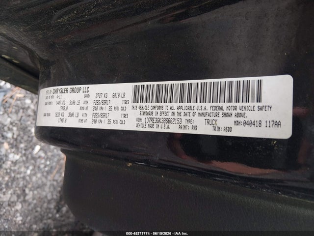 Продажа на аукционе авто 2011 Ram Dakota Bighorn/lonestar, vin: 1D7RE3GK3BS662153, номер лота: 45371774