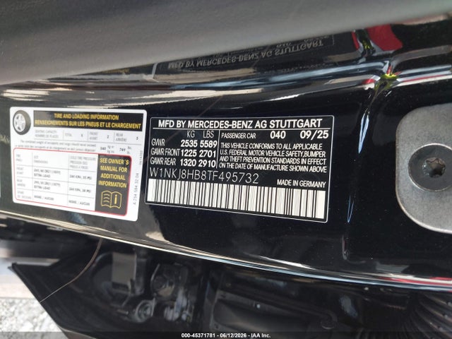 45371781 :رقم المزاد ، W1NKJ8HB8TF495732 vin ، 2026 Mercedes-benz Amg Glc 43 Coupe 4matic مزاد بيع