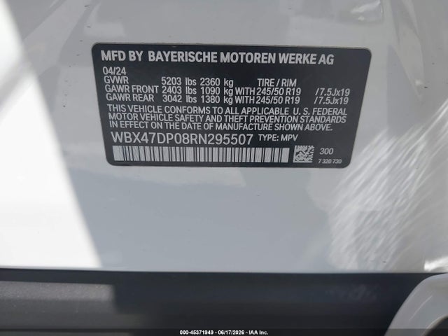 BMW X3 Sdrive30i 2024 WBX47DP08RN295507 Image 9