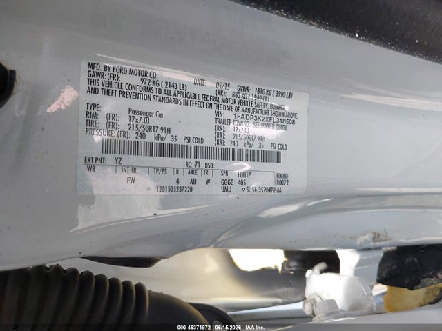 Ford FOCUS SE 2015 1FADP3K2XFL318508 Image 9