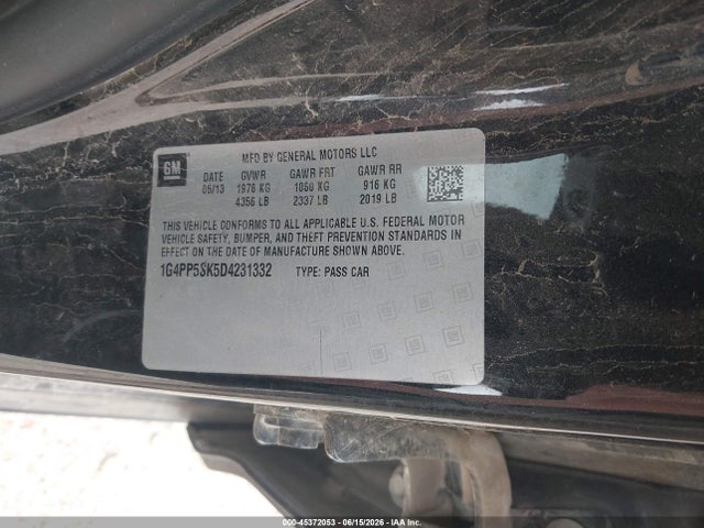 Продажа на аукционе авто 2013 Buick Verano, vin: 1G4PP5SK5D4231332, номер лота: 45372053