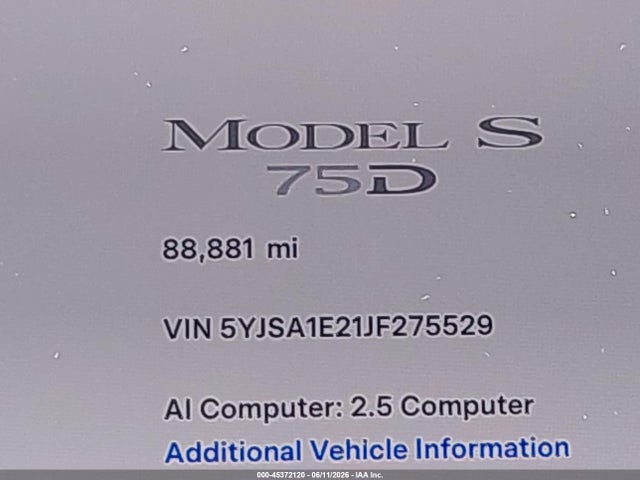 Tesla Model S 100d/75d/p100d 2018 5YJSA1E21JF275529 Image 16